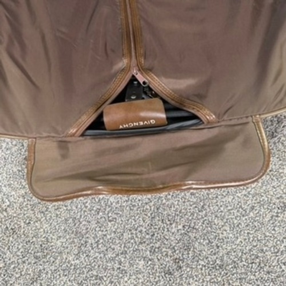 Givenchy Vintage Garment Bag Tropical Floral Tapestry Travel Suit‎ Carrier Brown - Picture 5 of 16